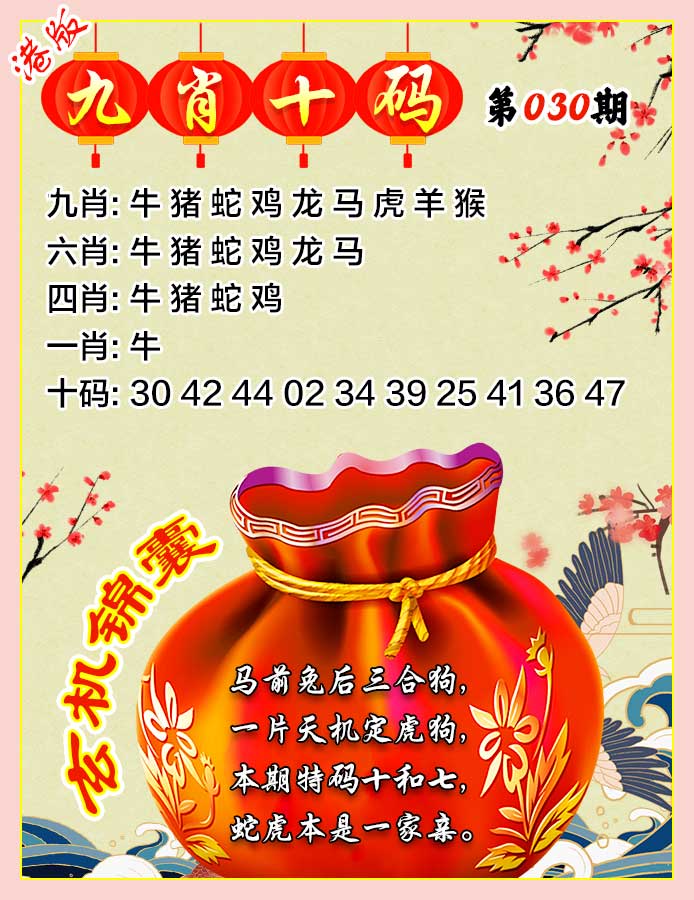 030期九肖十码[图]